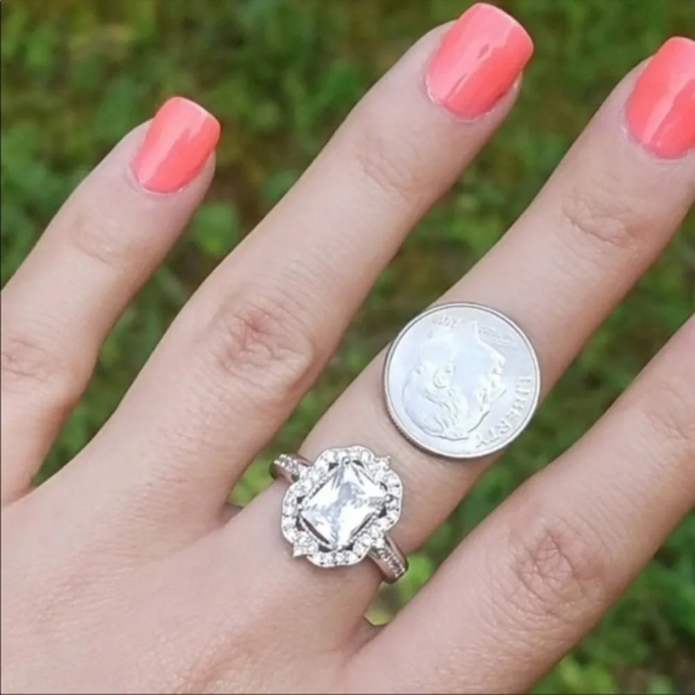 925 ROSEGOLD BRIDAL WEDDING RING - Picture 5 of 5